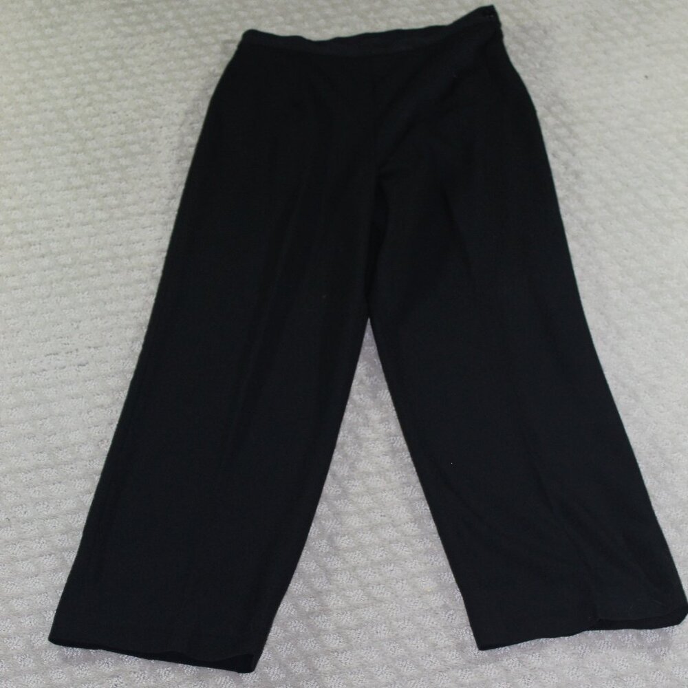 Joan Leslie Size 8 Black Side Button Dress Pants